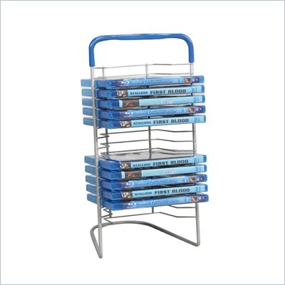 Atlantic Inc 16 Blu-Ray Nestable Tower in Silver and Blue