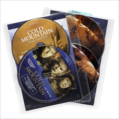 Atlantic Inc Movie Sleeves For CD DVD or Blu-Ray 25 Pack In Clear