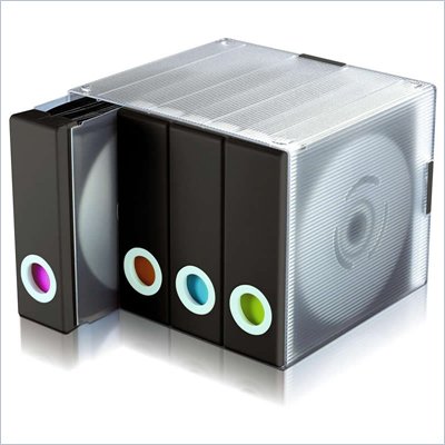 Atlantic Inc Parade Disc Holder Categorize 96 CDs or DVDs In Color Coded Black Binder