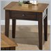 Jofran 016 Series Square Wood End Table in Oak and Brown