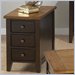 Jofran 016 Series Rectangle Wood Chairside Table in Oak and Brown