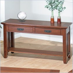 Jofran 036 Series Wood Sofa Table in Brown Mission Oak