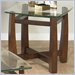 Jofran 185 Series Square Glass Top End Table in Mendocino Merlot