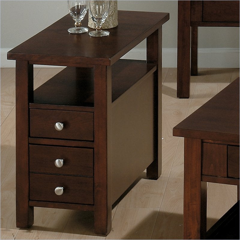 Jofran Chairside Table in Miniatures - Milton Cherry Finish