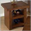 Jofran 254 Series Square Wood End Plank Table in Braeburn Rough Hued Cherry