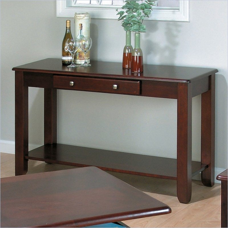 Jofran Vintner Sofa Table in Merlot Finish