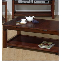 Jofran 307 Series Rectangular Wood Cocktail Table in Cranston Cherry