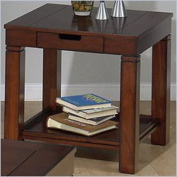 Jofran 307 Series Square Wood End Table in Cranston Cherry