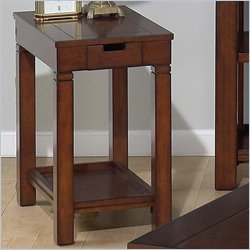 Jofran 307 Series Wood Chairside Table in Cranston Cherry