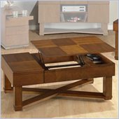 Jofran Rectangular Wood Lift-Top Coffee Table in Lewis Glazed Cherry