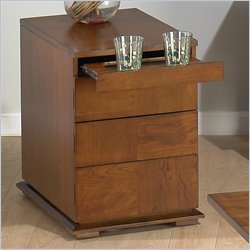 Jofran 363 Series Wood Chairside Table in Lewis Glazed Cherry