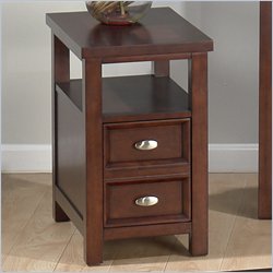 Jofran 376 Series Wood Chairside Table in Gilbert Cherry