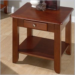 Jofran 380 Series Wood End Table in Modern Cherry