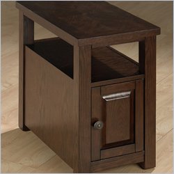 Jofran 484 Series Wood Chairside Table in Ogden Oak