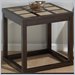 Jofran 768 Series Italian Tile Top End Table in Dark Roast Finish