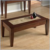 Jofran 781 Series Rectangular Italian Tile Top Cocktail Table in Arno Amaretto Finish
