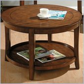 Jofran 906 Series Miniature Round Wood Cocktail Table in Winston Beige