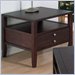 Jofran 945 Series Square Wood End Table in Espresso