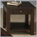 Jofran 951 Series Square Wood End Table in Dark Rustic Prairie Finish