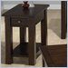 Jofran 951 Series Wood Chairside Table in Dark Rustic Prairie Finish