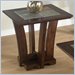 Jofran 986 Series Slate Tile Top End Table in Meloni Merlot
