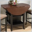 ADD TO YOUR SET: Jofran Counter Height Casual Dining Table in Black and Brunette Cherry Finish