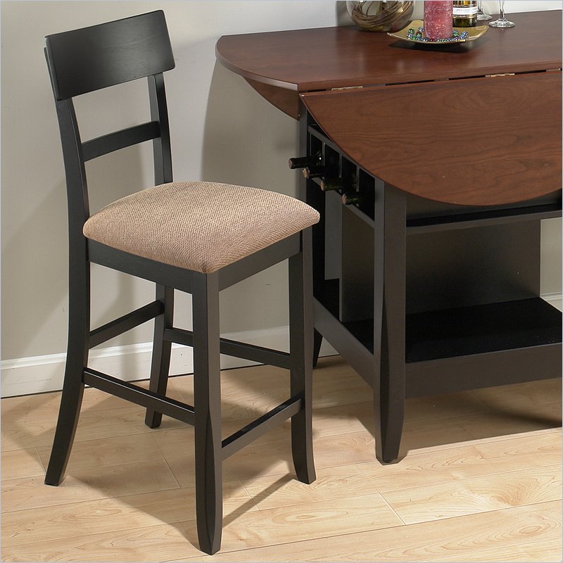 Jofran Counter Height Stool with Beige Fabric (Set of 2)