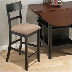 Jofran Counter Height Stool with Beige Fabric