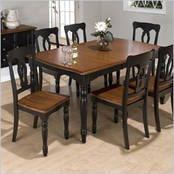 Jofran 5 Piece Dining Set in Finster Black & Boylston Brown