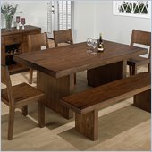 Jofran Fixed Casual Dining Table in Braeburn Rough Hewn Cherry Finish