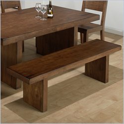 Jofran Bench with Slab Base in Braeburn Rough Hewn Cherry Finish