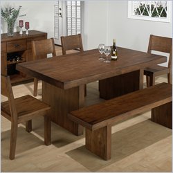 Jofran 5 Piece Dining Set in Braeburn Rough Hewn Cherry