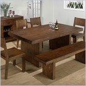 Jofran 5 Piece Dining Set in Braeburn Rough Hewn Cherry