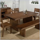 Jofran 6 Piece Dining Table Set in Braeburn Rough Hewn Cherry