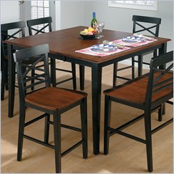 Jofran Counter Height Table in Antique Black and Fudge Brown Finish