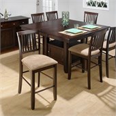 Jofran 5 Piece Counter Height Dining set in Baker's Cherry