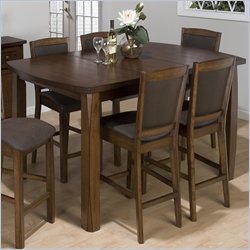 Jofran Counter Height Rectangle Table with Butterfly Leaf in Kansas Oak Finish