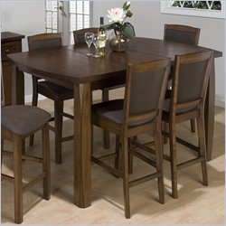 Jofran 5 Piece Rectangle Counter Height Dining Set in Kansas Oak