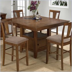 Jofran Counter Height Table Top with Butterfly Leaf in Saddle Brown Oak Finish