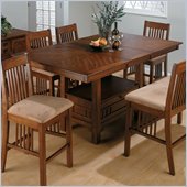 Jofran Counter Height Table with Butterfly Leaf in Saddle Brown Oak Finish