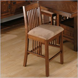 Jofran Mission Counter Height Stool in Saddle Brown Oak