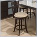 Jofran Two Slat Ladderback Swivel Stool in Simi Espresso (Set of 2)