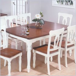 Jofran Casual Dining Table in Vanilla Cream & Boylston Brown Finish