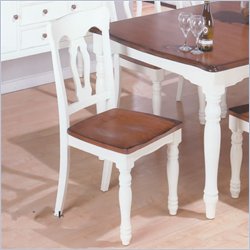 Jofran Maryville Wood Side Chair in Vanilla Cream & Boylston Brown Finish