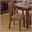 Jofran Contemporary Fabric Side Chair in Amaretto Finish (Set of 2)