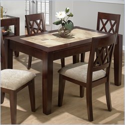 Jofran Dining Table with Two Drawers in Arno Amaretto