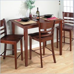 Jofran 5 Piece Counter Height Dining Set in Bailey Brown