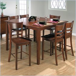 Jofran 7 Piece Counter Height Lifestyle Dining Set in Bailey Brown