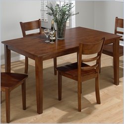 Jofran Fixed Top Solid Wood Casual Dining Table in Bailey Brown Finish