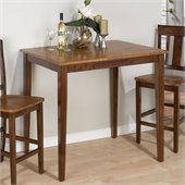 Jofran Counter Height Fixed Top Table in Kura Espresso & Canyon Gold